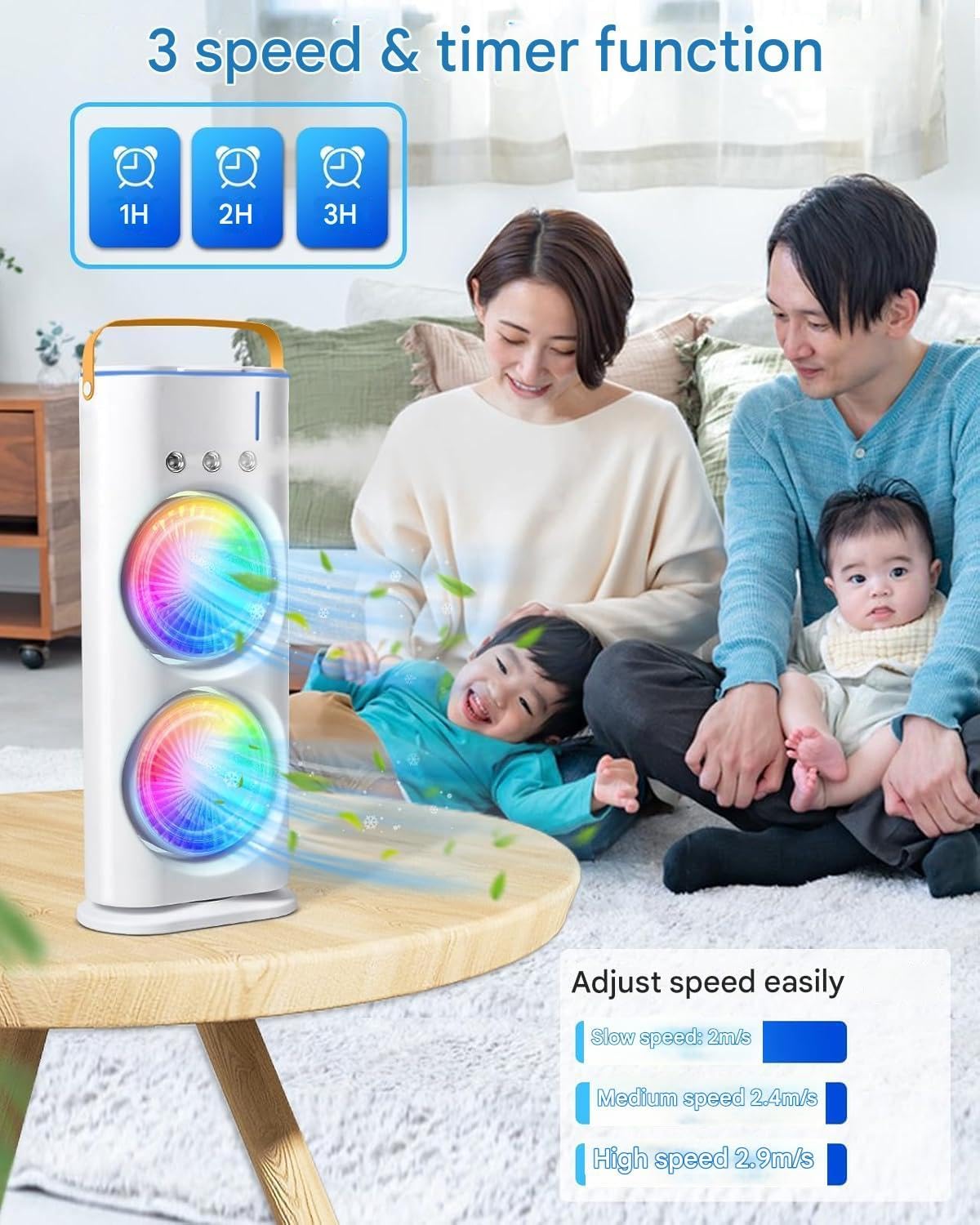 4000mAh Double Ended Spray Fan, Cold Air Fan